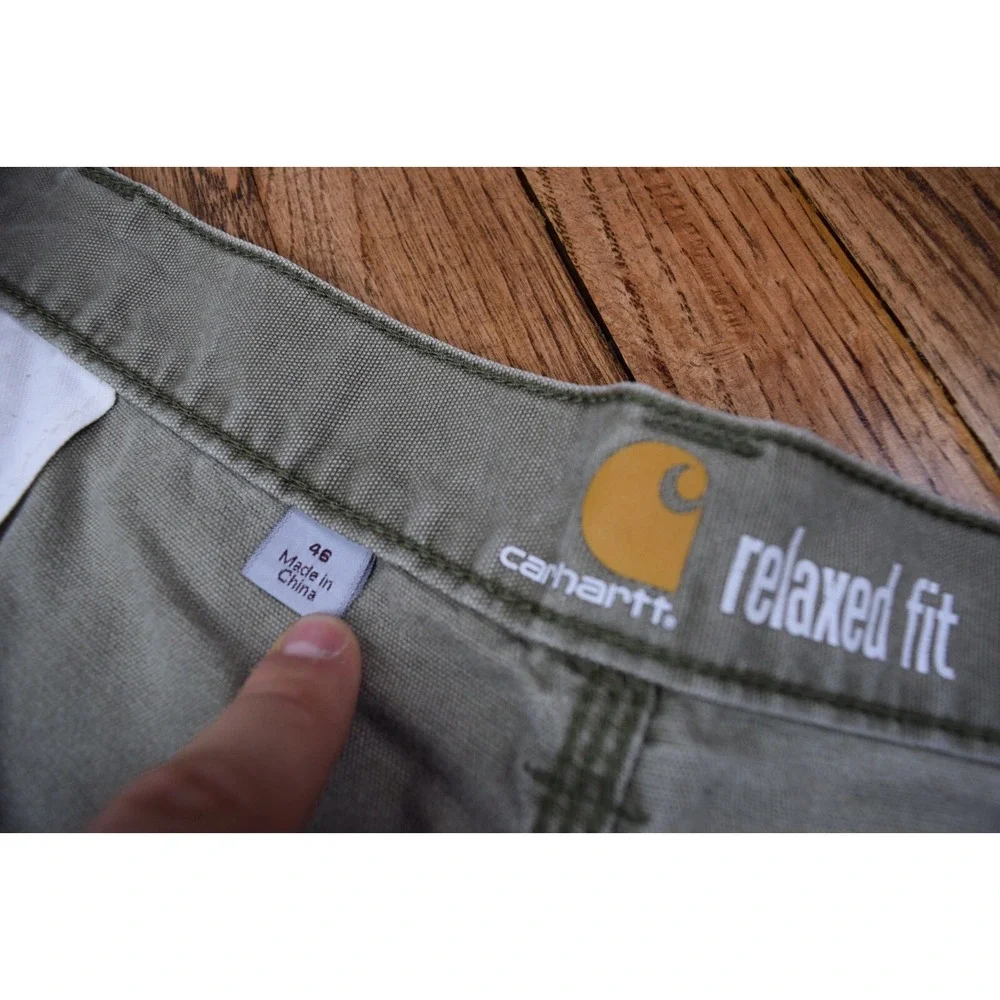 Carhartt‎ Relaxed Fit Men's Carpenter Work Outdoor Shorts Olive Green Size 46